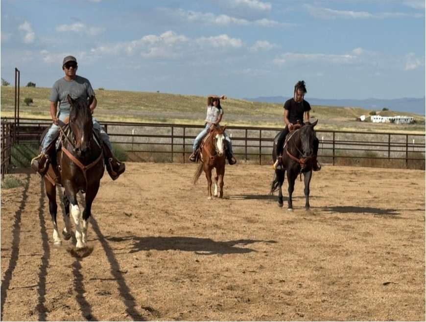 Riders enjoying the arena at Wopican Ranch
