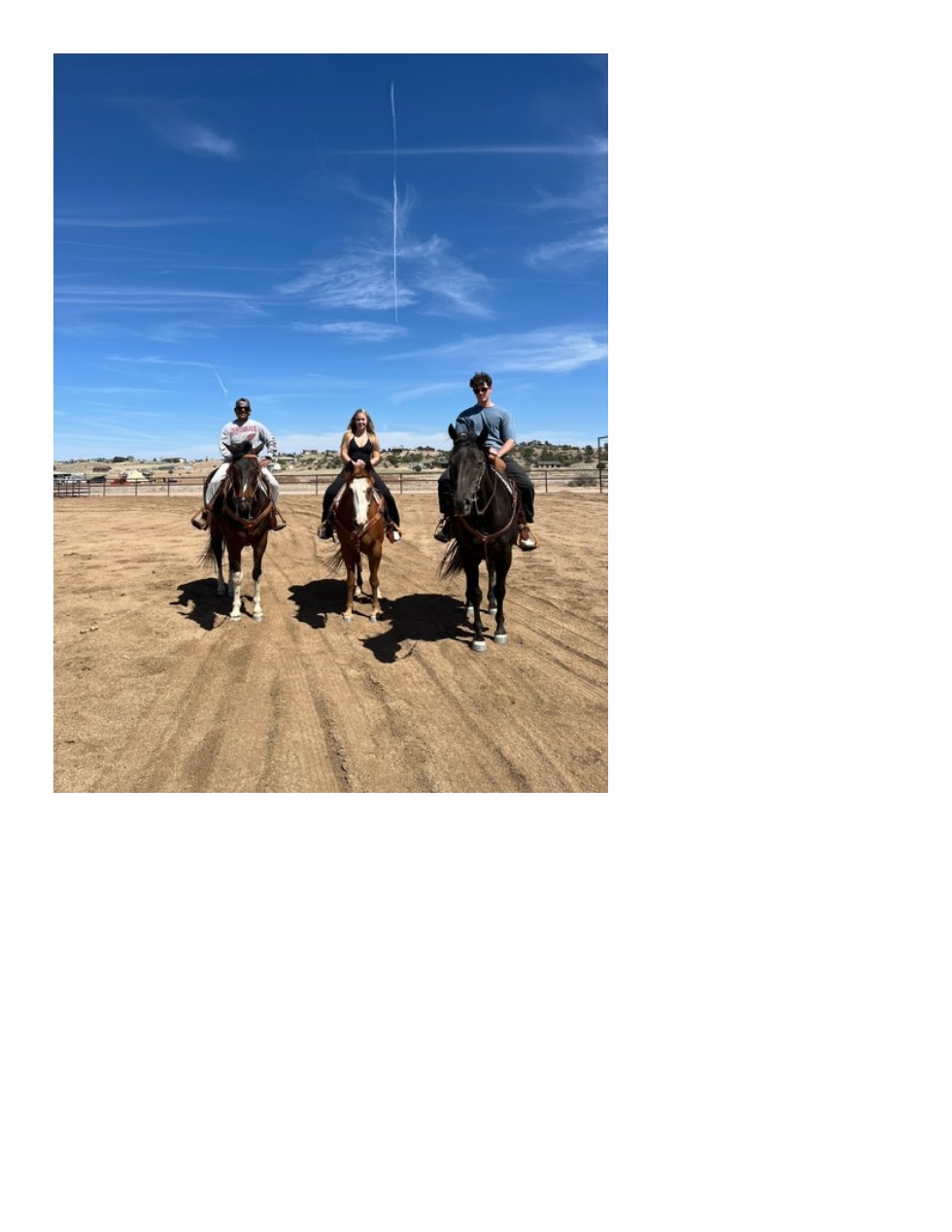 Three friends enjoying a ride
