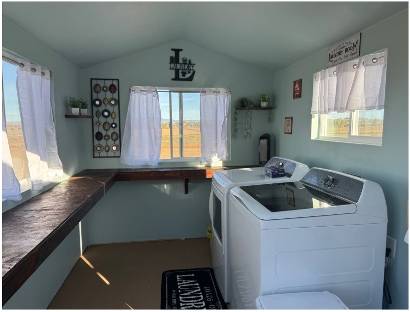 Onsite washer and dryer at Wopican Ranch