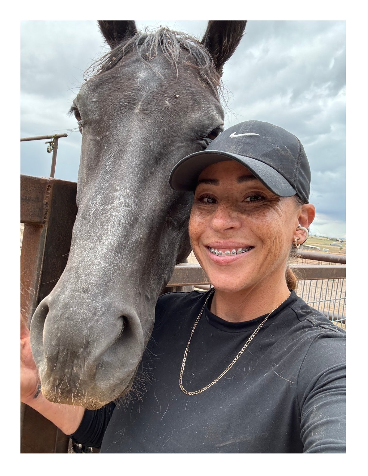 A special moment with one of our horses